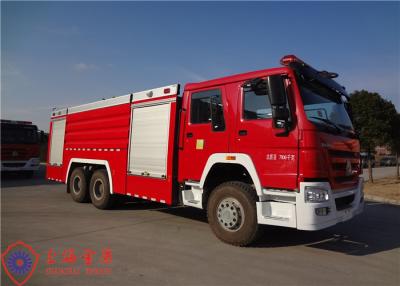 China Six Seats China Chassis 6x4 Drive Departure Angle 12 Degree Foam Fire Truck for sale