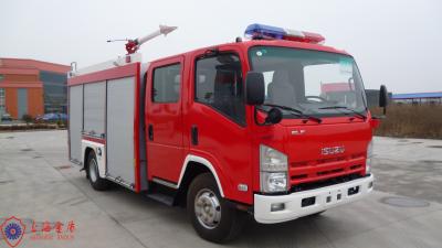 China AKRON Fire Monitor 5 Seats ISUZU Chassis 4X2 Drive Foam Fire Truck Small Capacity for sale