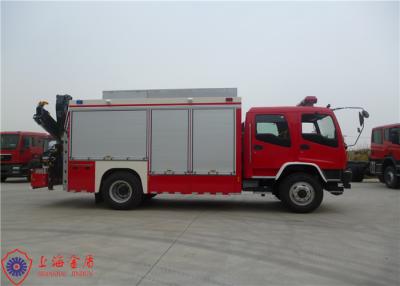 China ISUZU Chassis Emergency Rescue Fire Truck Mounted Crane on Rear Traction Rope Length 28M for sale