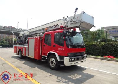中国 200L燃料タンクが付いているフォー ドア構造の消防車のはしご車ISUZUのシャーシ 販売のため