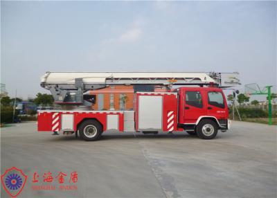 China Isuzu Chassis Stainless Steel Aerial Ladder Platform Fire Truck 30m Height for sale