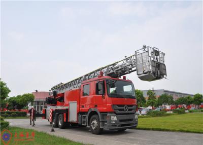 China Imported Benz Chassis 6X4 Drive Aerial Ladder Fire Truck 32 meters Working Height for sale