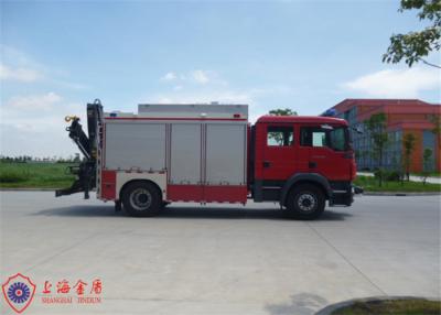 Κίνα Χημικά πυροσβεστικά οχήματα βυτιοφόρων αντλιοφόρων οχημάτων ατυχημάτων με το σύστημα ελέγχου συναγερμών 100 Watt προς πώληση