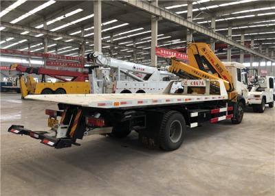 China Euro 3 Multi-purpose wrecker/5 ton flatbed wrecker tow truck mounted crane for sale