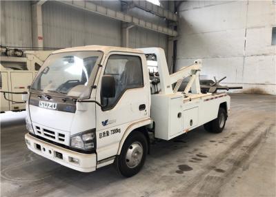 China ISUZU Chassis 3-4 ton's Winch Road Wrecker Truck with 4200×2300mm Flatbed for sale
