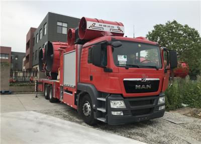 China MAN Chassis 353KW 6x4 Drive Large Smoke Exhaust Fire Fighting Truck with Huge Fans for sale