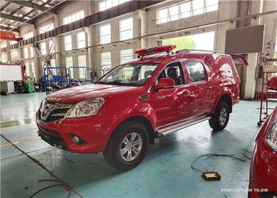 中国 Foton 4x4シャーシピックアップレスキュー消防車300Lフィックスウォータータンク30mホースリール 販売のため