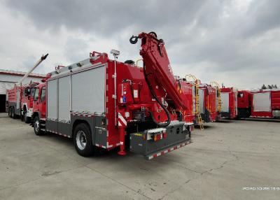 China Diesel 100Km/H Q235A Emergency Rescue Fire Truck with 5000kg Lifting Crane for sale