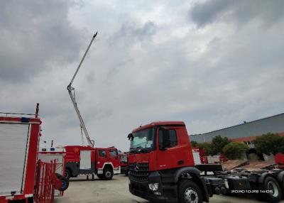 China 25 Meter Height 6×4 Drive Water Tower Fire Truck with Shock Reducing Rubber for sale