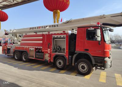 China Shanghai Jindun Water Tower Fire Truck , 25m Height (55L Urea Tank) for sale