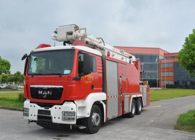 China MAN 6x4 Drive Water Tower Fire Fighting Truck 32 Meters for High Buildings for sale