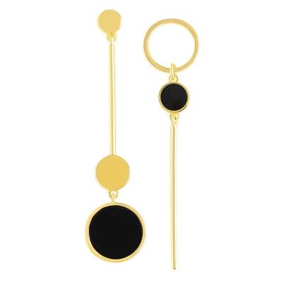 China Fashion Titanium Rose Gold Jewelry Women Korean Custom Geometric Round Romam Letter 316L  Drop Earrings for sale