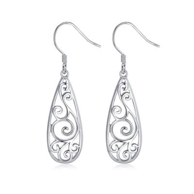 China Europe Fashion Jewelry Popular Silver Rhinestone Claw Chain Drop Earrings Women for sale
