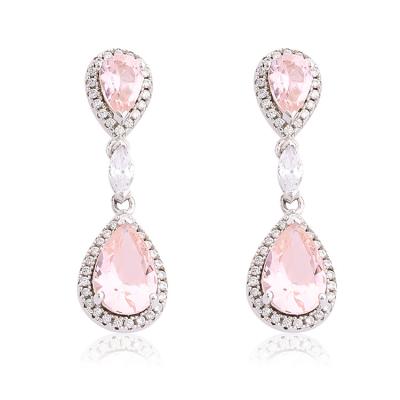 China Fashion Luxury Earrings Bridal Wedding Diamond Crystal Drop Earrings for sale