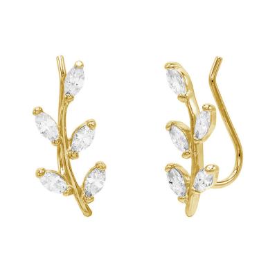 China Small Simple Jewelry Crystal Cluster Huggie Hoop Earrings 925 Sterling Silver Hoop for sale