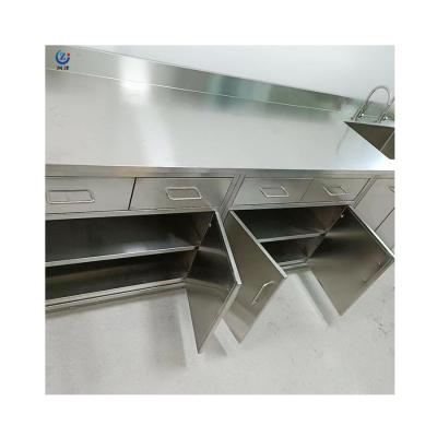 China Acid Resistant Biology Laboratory Furniture , W750mm Stainless Lab Work Benches for sale