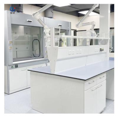 China Steel Lab Island Bench Anti Corrosion Metal Laboratory Furniture ISO Standard for sale