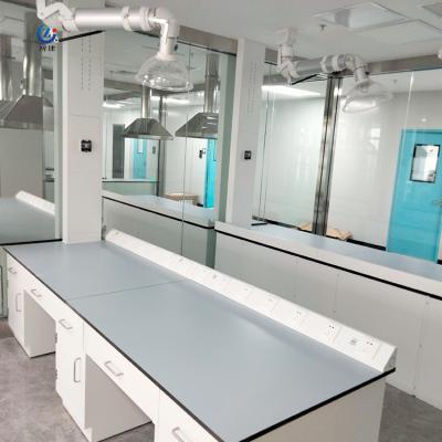 China Acid Resistant Lab Wall Bench Epoxy Resin Table Top Laboratory Work Table for sale