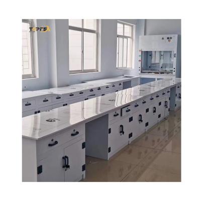 China Epoxy Resin Polypropylene Science Bench , W750mm Anti Alkali Lab Work Benches for sale