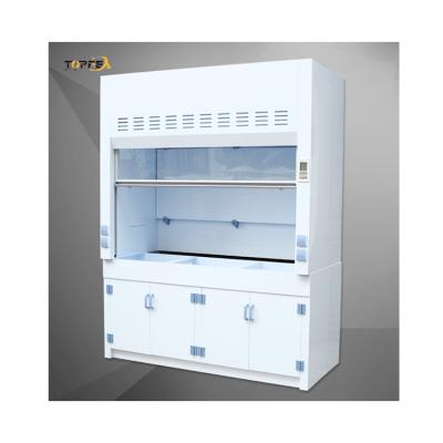 China LED Lighting PP Fume Hood , Integrated Chemical Exhaust Hood Cupboard for sale