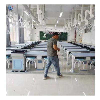 China Aluminum Plastic Chemistry Lab Benches Polishing Ergonomic Working Table for sale