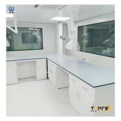 China Acid Resistant Laboratory Ceramic Worktop , Flat Edge Lab Bench Countertop for sale