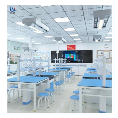 China Sturdy Structure Biology Lab Furniture Waterproof Metal Table Workstation for sale