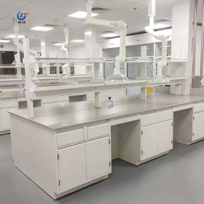 China 75x90cm Biology Lab Furniture , 4 Handles Laboratory Work Benches for sale