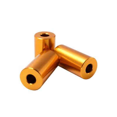 China Precision Gold Custom Machined Metal Parts Sandblasting / Anodizing Finish for sale