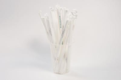 China 8x210mm Biodegradable Drinking Straws PLA Flat End Straight for sale