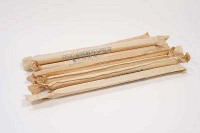 China Pointed Biodegradable PLA Straws 12x230mm With Paper Wrap for sale
