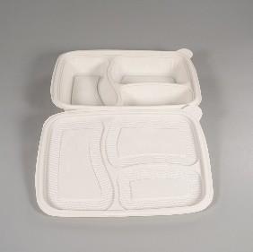 China White Eco Friendly PLA Tableware 203cmx209cmx70cm 3 compartment for sale
