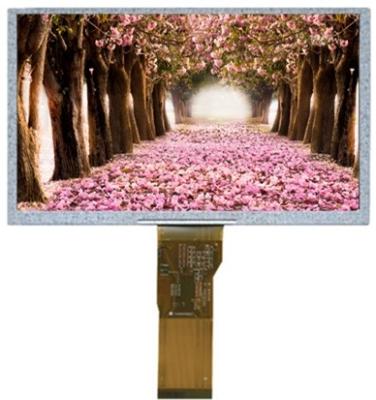 China High Contrast IPS TFT LCD Display 5 Inch 800x480 16/18/24 Bit RGB for sale