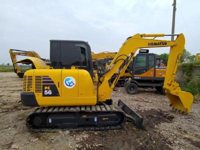 China Pc 56 2550mm Used Mini Excavator Construction Digging Machine Komatsu Pc 56 for sale