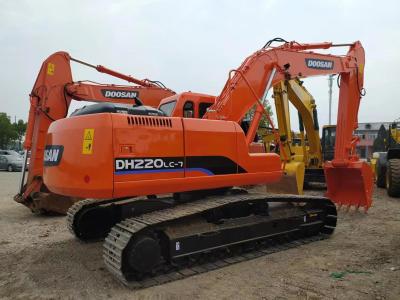 China 12.1rpm 4.9km/H Doosan Excavator Used 220 Excavator Used Earthwork Digger for sale