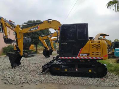 China 7.5Tons Usado Sany Excavator Sany Sy75c Pro Excavator 43KW 4.4km/H à venda