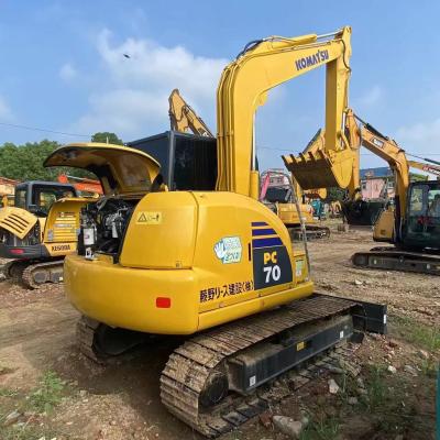 Chine Excavatrices à rouleaux de 7 tonnes utilisées Komatsu Pc70 en bon état à vendre