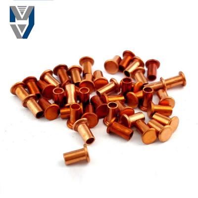 China semi tubular copper Rivets For customized for sale
