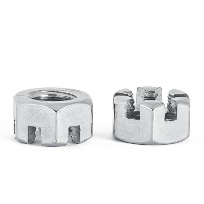 China Stainless steel  Hexagon Slotted Nuts , Hex Castle Nuts for Car Moto Furniture Fasteners Repair for sale