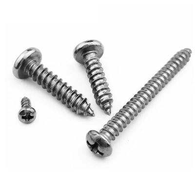 China No 6 8 10 3.5 Inch Stainless Steel Screws 3.5 X 40 Cross Recessed Pan Head Tapping Screw for sale