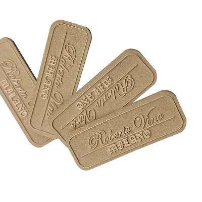 China 3D Raised Leather Clothing Tags Suede Rubber Logo Printed Patches for sale
