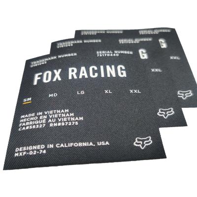 China Recycled Rubber Clothing Labels Customized Cloth 3D Printed Silicone Rubber Label en venta