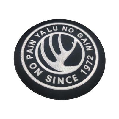 China Pure TPU Badge Soft Rubber Microfiber Embossed Viable Patches Private Apparel Labels en venta