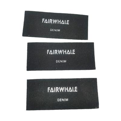 China Private Customized Leather Garment Tags Microfiber Reflective Printed Logo for sale