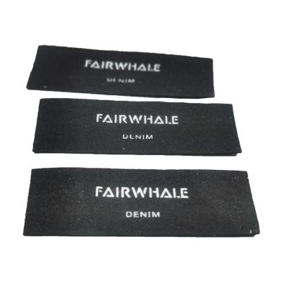 China Sustainable Leather Clothing Labels Recycled Microfiber Reflective Printed for sale