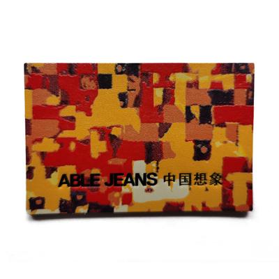 Chine Square Jeans Leather Clothing Labels Colorful Printed Apparel Label Eco - Friendly à vendre