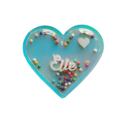 China Metal Label Rubber Badge Cute Heart Nickel Free Shape For Garment for sale