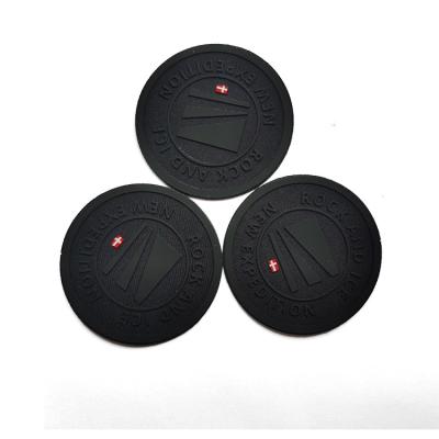 China Promotional Rubber Garment Labels Badge Silicone Apparel Hat Patches en venta