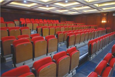 China A elevação montou a bancada de madeira retrátil/conferência Hall Telescopic Seating Systems à venda