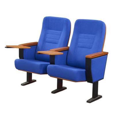 China Escuro - braço de madeira azul   Assentos de dobramento resistentes do cinema da mancha à venda